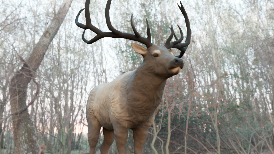 Elk 3D sculpt